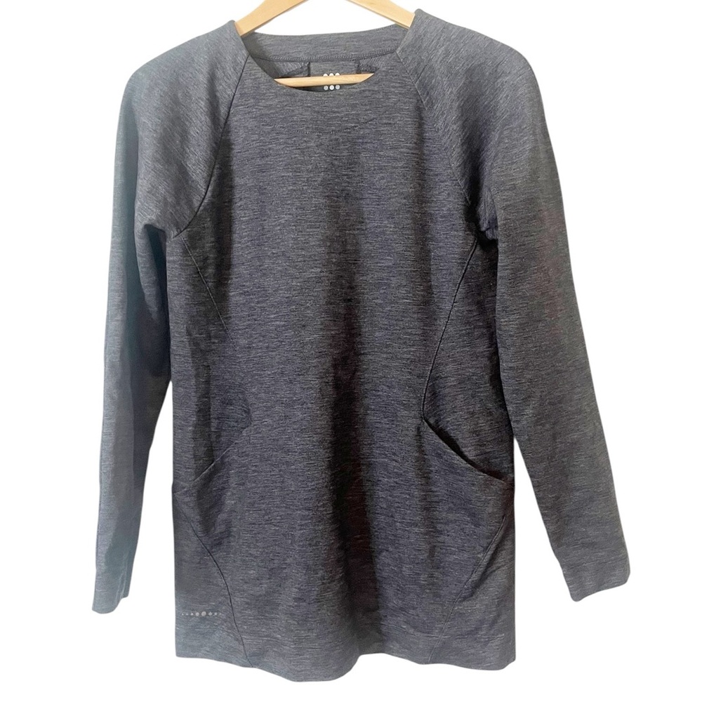 Title Nine She Leads Charcoal‎ Gray Long Sleeve Tunic Top Size Small